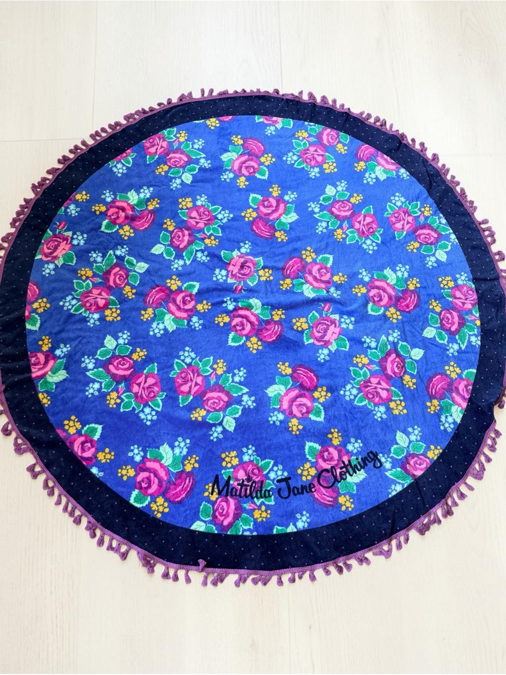 Matilda Jane Round Floral Beach Towel Sweet Sunshine New without tags